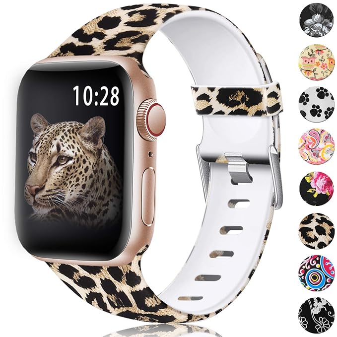 KOLEK Leopard Sport Bands for Apple Watch Band 38mm 40mm Series 4/3/2/1