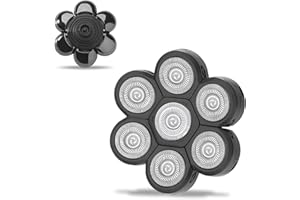 UPTARD Head Shaver Replacement Heads,Head Shaver Replacement Blades, Head Shavers for Bald Men,Head shavers for Men, Stainless Steel Rotary Blades for Electric Head Razor (Black)