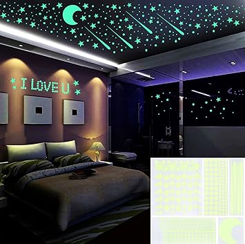Room Decor Glow In The Dark Stars Earth Stickers For Kids
