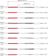 QWORK Needle File Set 3x140mm Diamond Mini Modelling Files 10Pcs view 6