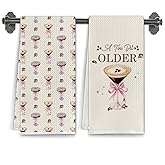 Elefeltclave Espresso Martini Bar Kitchen Towels, Espresso Martini Gifts for Women Dish Tea Towels for Kitchen Bar Decor, Cocktail Lovers Gifts Decorative Hand Towel, 16x24 Inch Set of 2