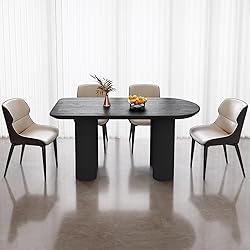 Guyii 55.11" Dining Table Set with 4 Chairs, Modern