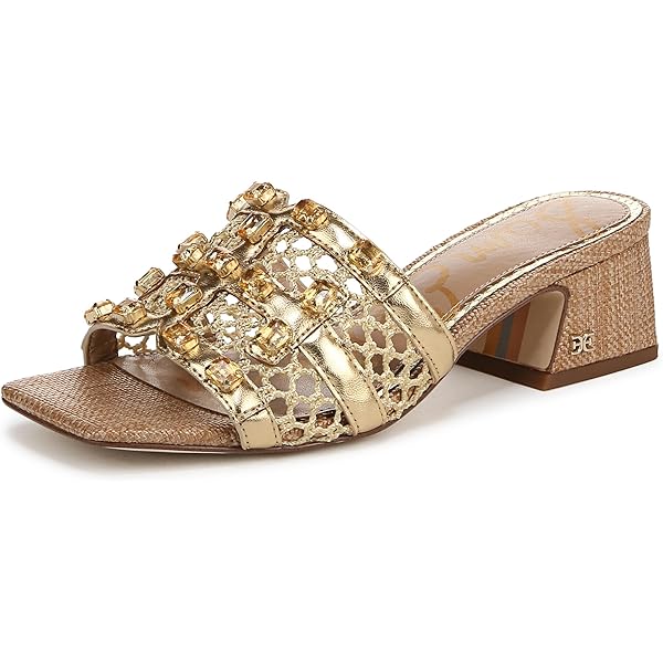 Amazon.com | Sam Edelman Women's Webster Heeled Sandal, Amber Gold