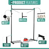 Klass Home Collection Portable Heavy Duty Clothes Rail 40kg Black With Shelf view 6