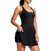 Soothfeel Womens Tennis Dress Athletic Dress with Built-in Bra & Shorts Pockets Pleated Workout Active Sport Golf Dresses