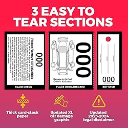 Rio Salto 3 Part Valet Parking Tickets Perforated