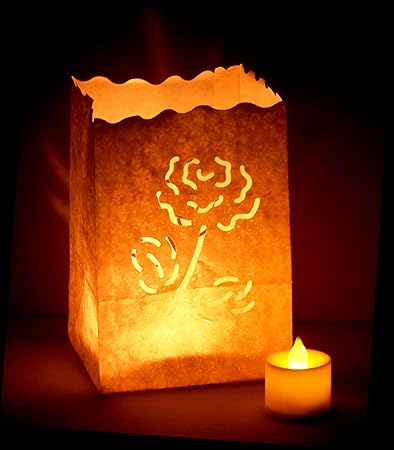 Romantische Rose Kerze Windlicht Led Teelicht Mit Akku Je 6 Stuck Amazon De Kuche Haushalt