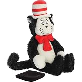 Aurora Dr. Seuss Shoulderkin 8" Cat in The Hat Whimsical Plush | Authentic storybook character details for fans and collectors