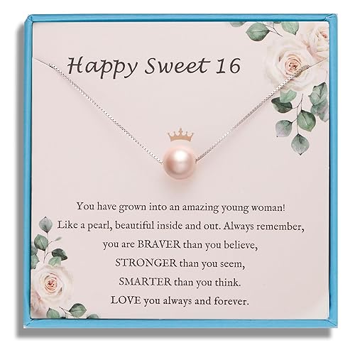Sereney Birthday Gifts for Girls Women, Sterling Silver Pearl