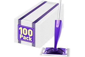 NXPPYY Mop Pads Refills Compatible with WetJet Mop, Disposable Mop Pads for Hardwood Floors, Tile, Laminate & Multi-Surface Cleaning, 100 Pack