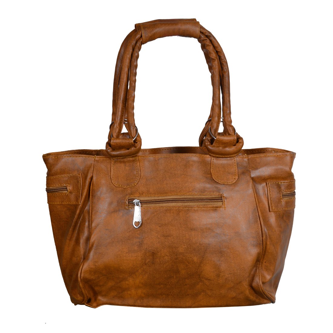 lkc women's stylish pu brown handbag and wallet clutch combo