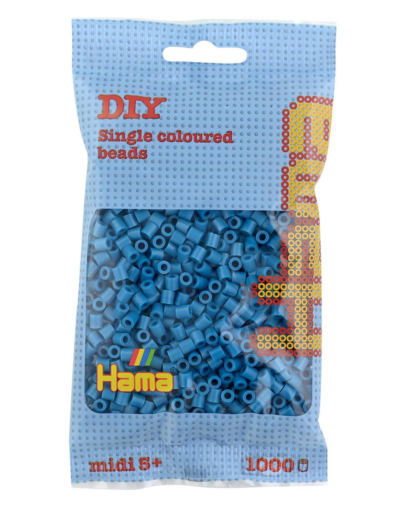 Hama Beads Bag | Approx. 1000 Midi Fuse Beads | Mosaic Decoration Arts & Craft for Creative Children Ages 5+ | Petrol Blue