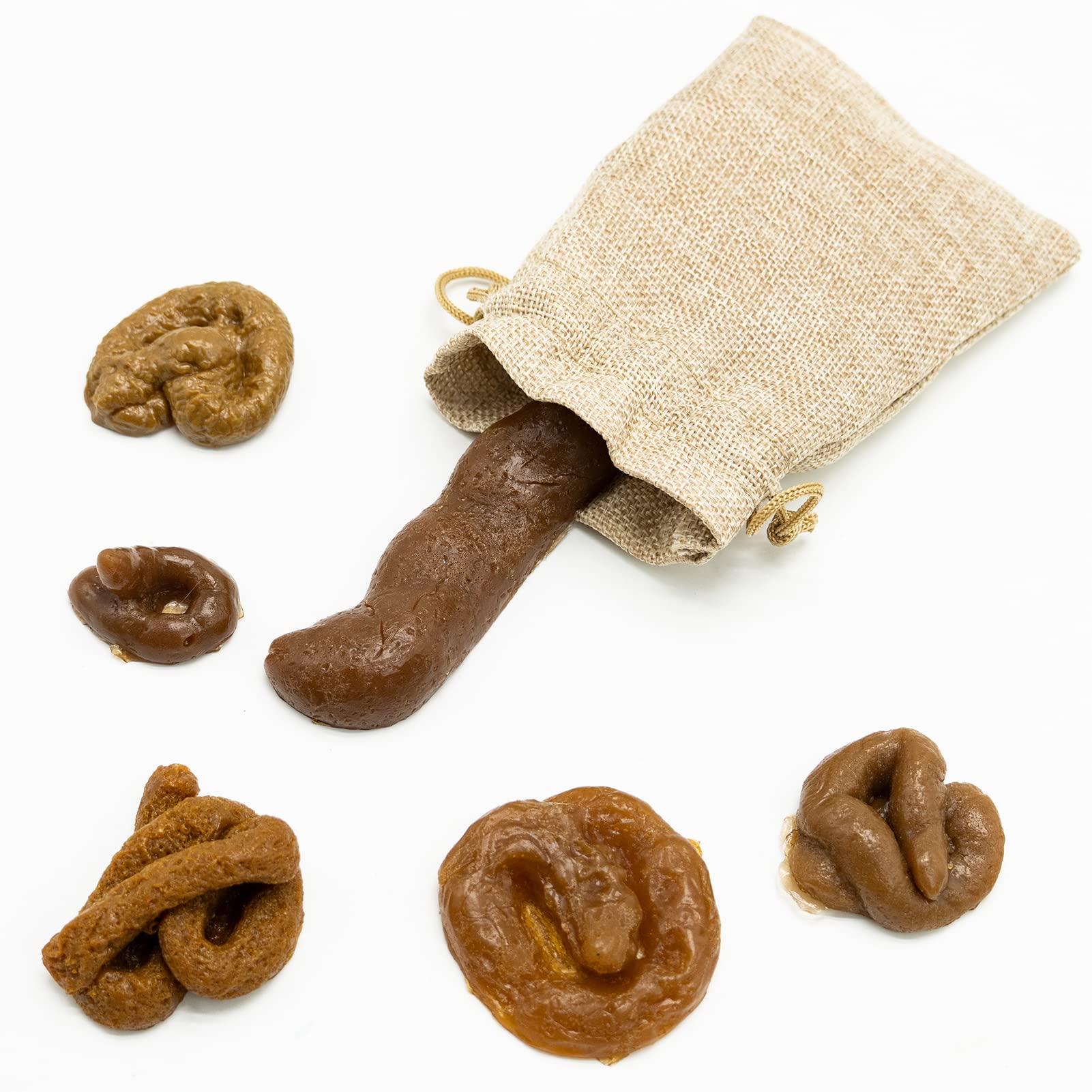 SZXMDKH 6 PCS Realistic Fake Poo Soft Fake Dog Poo Halloween Gross Jokes Prank Tricks Prank Joke Fun Toy