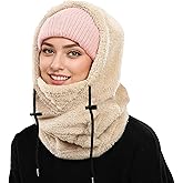 LYZLQLUCY Balaclava Winter Men and Women Ski Mask, Cold Weather Outdoor Wind-Resistant Warm Hats,Winter Masks&Hooded Scarves