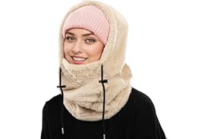 LYZLQLUCY Balaclava Winter Men and Women Ski Mask, Cold Weather Outdoor Wind-Resistant Warm Hats,Winter Masks&Hooded Scarves