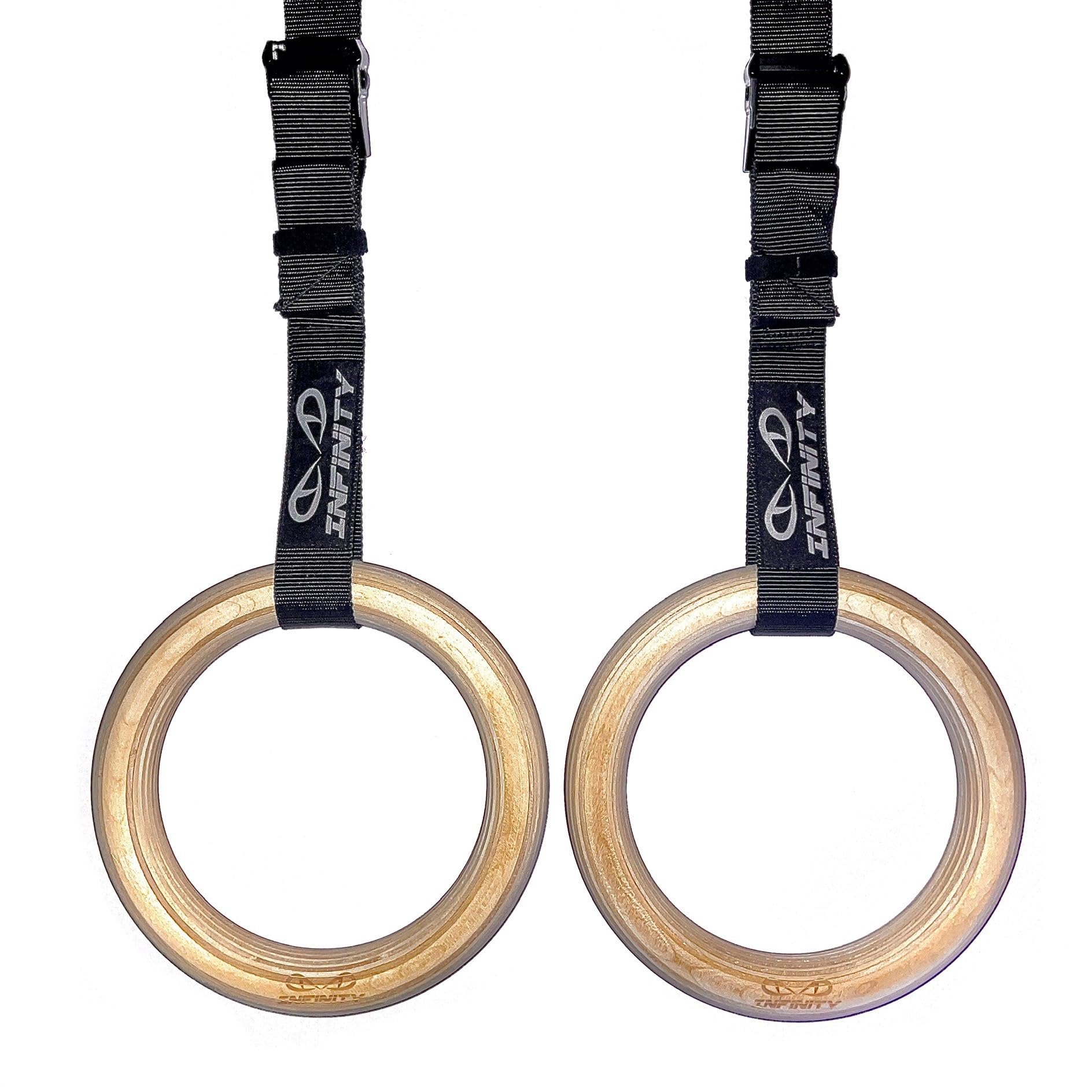 INFINITY FIT Wooden Gymnastics Rings (Oversized)