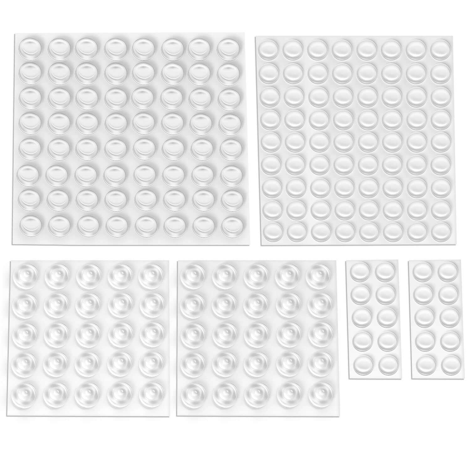 214PCS Cabinet Bumpers Clear Rubber Bumpers Self Adhesive, Soft Cabinet Door Bumper Pads, Sound Dampening Cabinet Door Bumpers, Kitchen Cabinet Pads for Drawers, Cupboard Door Bumpers