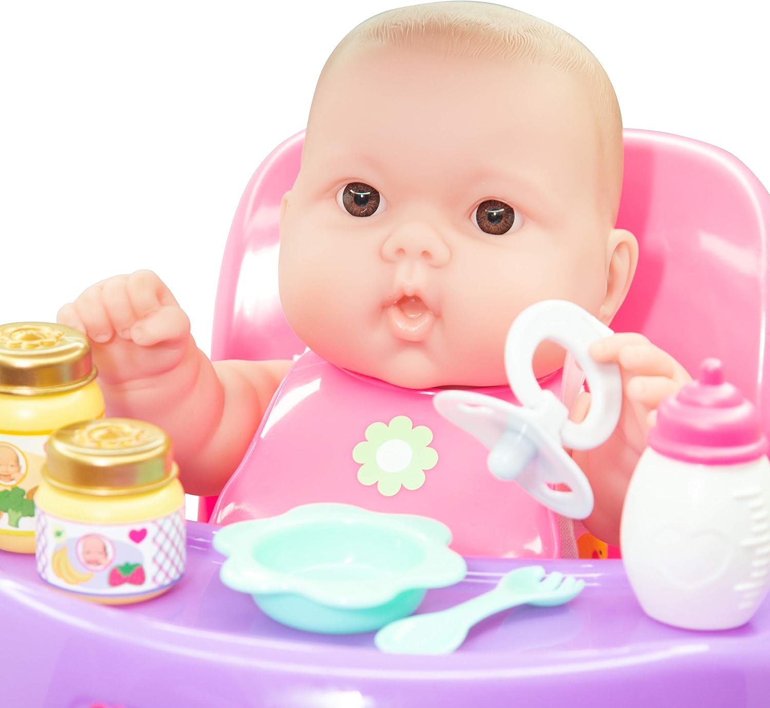 JC TOYS - 14" Lots to Love Babies Doll and High Chair, High Chair and Doll Combo, 36 cm - Image 3