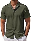 COOFANDY Men Casual Summer Shirts Short Sleeve