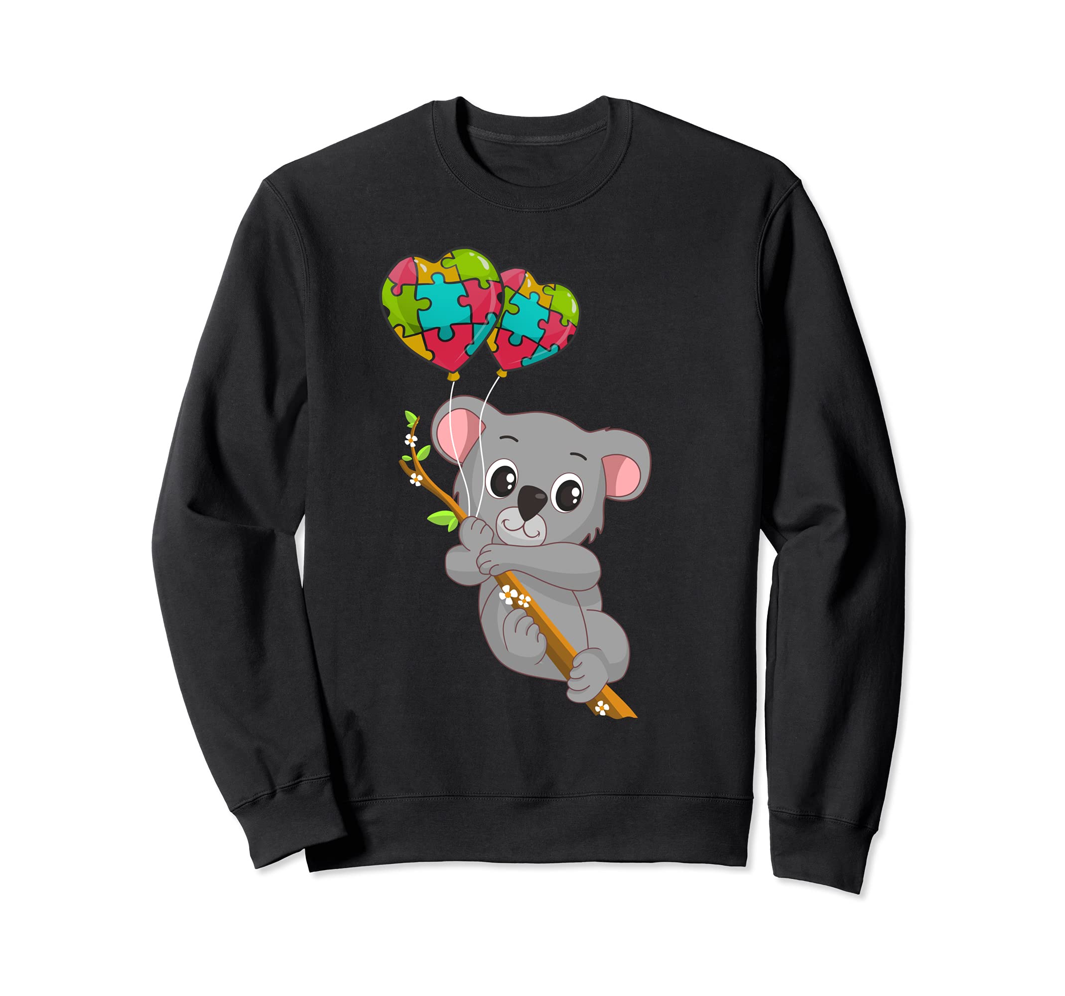 Autism Awareness Koala Bear Puzzles Heart Balloons Autism Sweatshirt