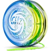 MAGICYOYO D1 GHZ Responsive Looping Yoyo for Kids &amp; Beginners | Durable Plastic Body, 2A Trick Yo-yo, Easy Return System,Includes 6 Extra Strings,Gradient Blue Yellow