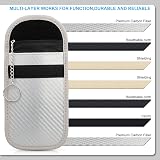 Diyife Faraday Pouch 2 Pack Key Fob RFID Signal Blocking Wallet Silver view 5