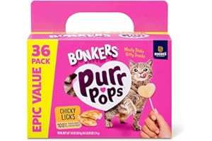 Bonkers Purrpops Freeze Dried Chicken Cat Treats, 36 Count