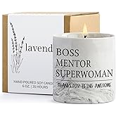 Boss Lady Candle - Boss Appreciation Gift for Women, Superwoman Mentor Manager Christmas Birthday Gifts, Office Decor 6oz