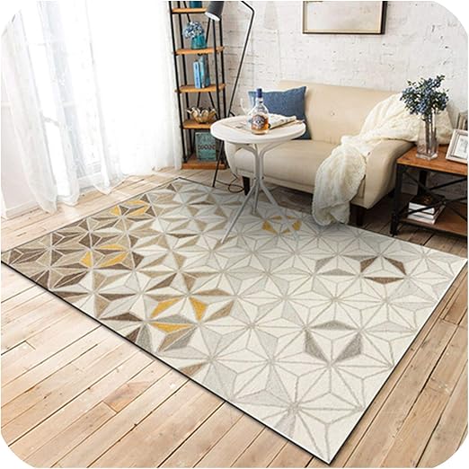 Amazon De Goldener Metall Teppich Geometrischer Raum Fur