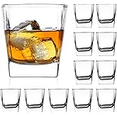 QAPPDA Heavy Base Whiskey Glasses, 8 oz Set of 12, Premium Quality Glass, Classic Design, Ideal for Whiskey, Vodka, Tequila, Cocktails, Great Gift Set