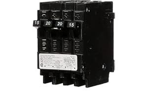 SIEMENS Q21520CT Triplex Two Outer 15 Amp Single-Pole and One Inner 20 Amp Double-Pole Circuit Breaker