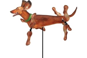 PREMIER KITES Whirligig Spinner Dachshund 20" – Adorable Dog-Themed Design, Weather-Resistant Outdoor Decor, Durable & Lightweight for Patios, Yards, and Gardens - Eye-Catching Wind Spinner