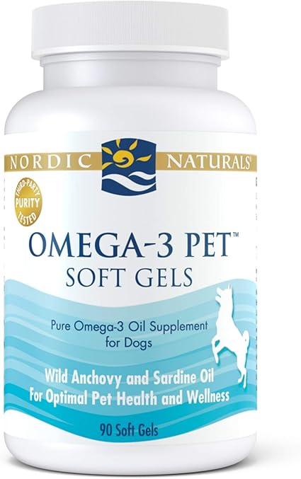 Amazon Com Nordic Naturals Omega 3 Pet Unflavored 330 Mg Omega 3 Per Soft Gel 90 Soft Gels Fish Oil For Dogs With Epa Dha Promotes Heart Skin Coat