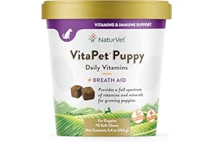 NaturVet 70 Count VitaPet Puppy Plus Breath Aid Soft Chews