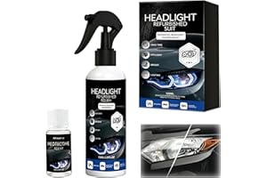 Headlight Refurbished Suit, Car Headlight Restoration Kit for Yellowed Headlamps, Refurbishing Fluid Restores Clarity & Brigh