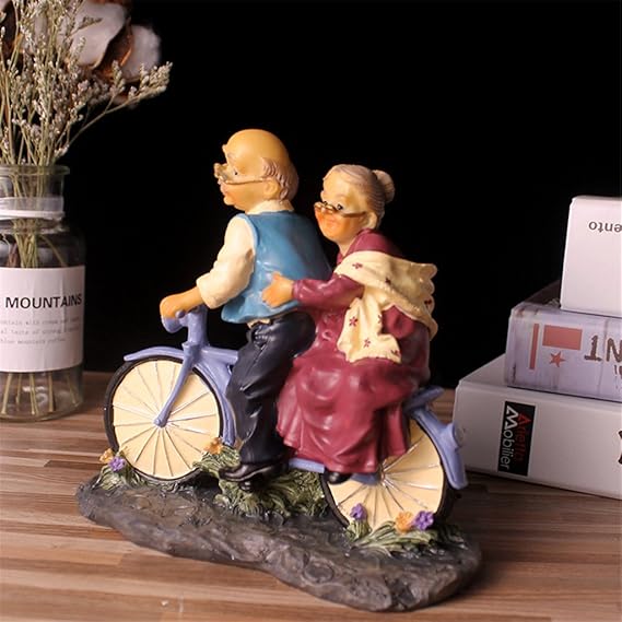 Nanxin Love Grandparents Parents Anniversary Wedding Gift Resin Loving Elderly Couple Figurines Old Age Life Home Decoration Mothers Day Fathers Day