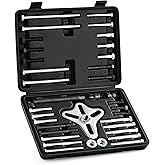Orion Motor Tech Harmonic Balancer Puller Kit, 49pc Power Steering Pulley Puller Installer Tool Set, Heavy Duty Steering Whee
