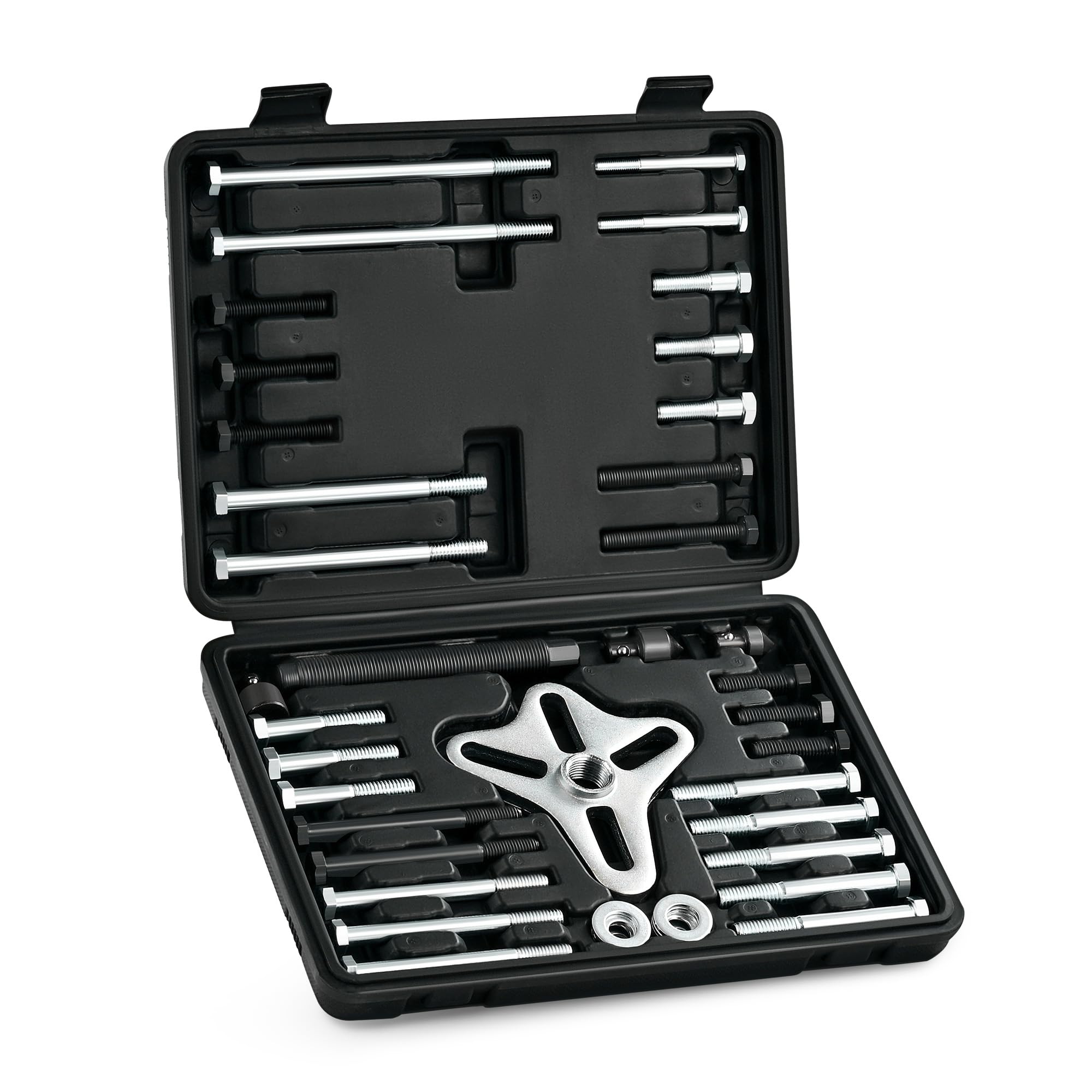Photo 1 of Orion Motor Tech Harmonic Balancer Puller Kit, 49pc Power Steering Pulley Puller Installer Tool Set, Heavy Duty Steering Wheel Puller Tool Kit for Flange Type Gear and Crank Puller