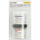 System Three SculpWood Putty Epoxy Wood Filler, 8 oz, Brown
