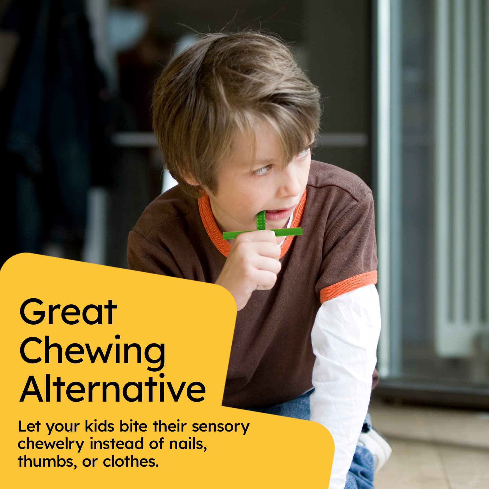 Gafly X’s and Y’s - 5 Pack Sensory Chew Toys for Autistic Children - Chewy Sticks for Sensory Kids - Autism Chew Toys for Toddlers & Kids - BPA-Free Silicone Chew Tubes for Sensory Needs