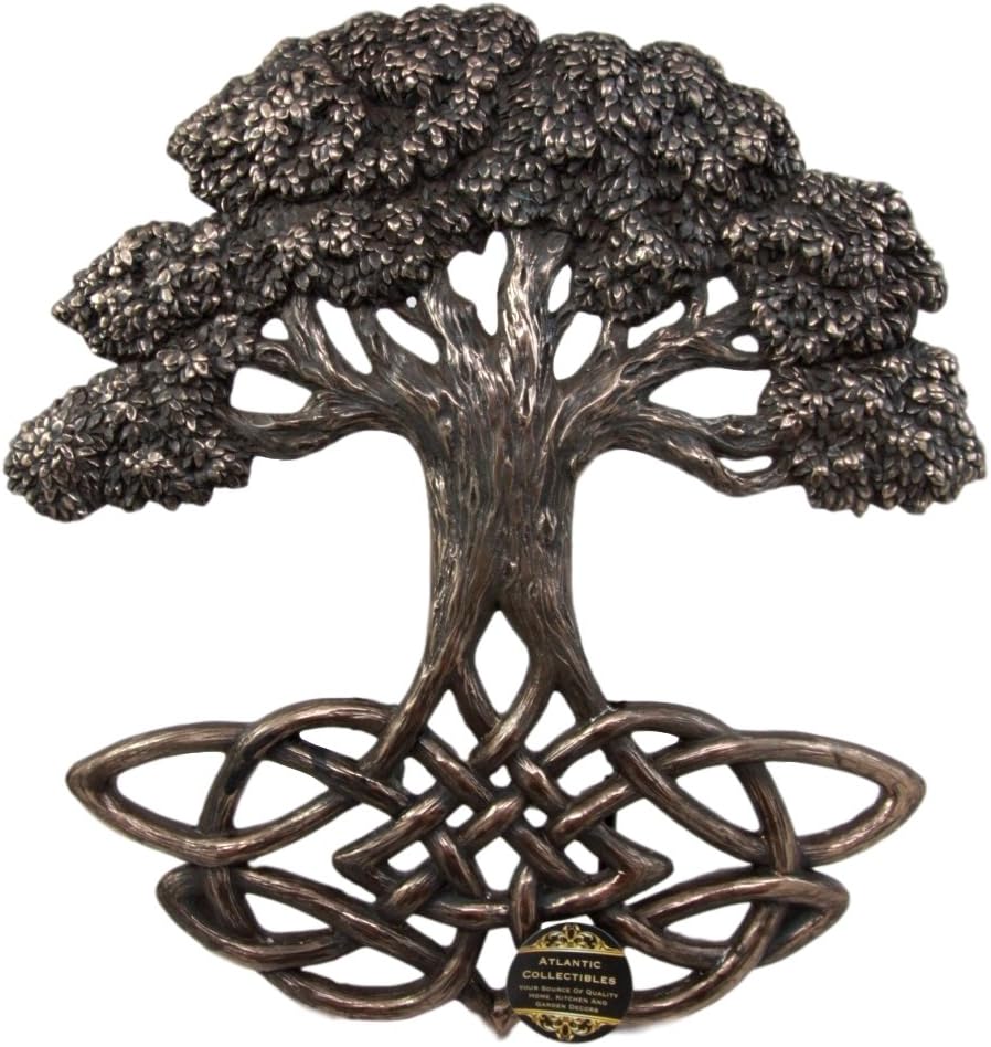 Ebros Gift Celtic Yggdrasil Tree of Life With Symbolic Knotwork Root System Decorative Wall Plaque Decor Figurine 13