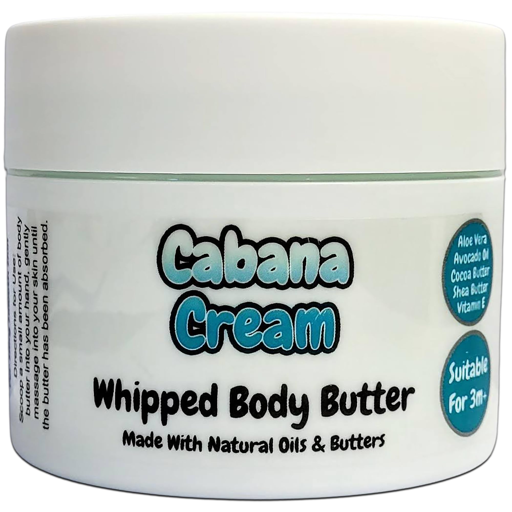 Cabana Cream Whipped Body Butter - 150g - Natural Oils and Butters - Calm & Relaxing Scent - Vegan Friendly - Puddle of Wax - Made in the UK