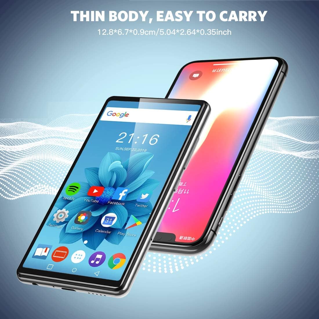 WiFi MP4 Player with Bluetooth, AGPTEK 5 inch Touch Screen 16GB Lossless MP3 Player, Support APPs, Spotify, up to 128GB: Home Audio & Theater