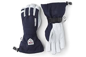 Hestra Unisex Army Leather Heli Ski Glove, 5-Finger Snow Glove for Skiing & Snowboarding for Men & Women