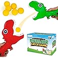 ArtCreativity Dinosaur Pop and Catch Game - Dino Pop and Catch Toy with 2 Catch Cup Launchers and 6 Balls - Press Trigger to Pop Out The Ball - Summer Games for Kids Outside Play - Outdoor Games