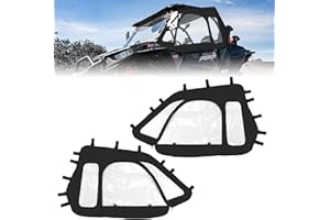 RZR Soft Upper Door YKK Zipper Compatible with Polaris RZR XP 1000 / XP Turbo 2014-2023 2-Seater Models, UTV Cab Enclosures S