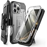 SUPCASE for iPhone 16 Pro Max Case with Screen Protector (Unicorn Beetle Pro), [Built-in Stand & Belt-Clip] [Military-Grade Protection] Full Body Heavy Duty Phone Case for iPhone 16 Pro Max, Tigray