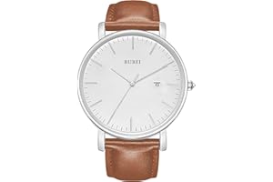 BUREI Men Wrist Watches Fashion Minimalist Analog Quartz Waterproof Watches for Men