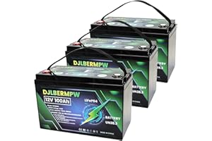 DJLBERMPW LiFePO4 Battery 36V 100Ah Lithium Battery, Built-in 100A BMS,8000+ Lithium Deep Cycle Golf Cart Battery 36V, Lithium Batteries 36V for Marine Boat,Trolling Motor,RV,Solar,Camping,Kayak Cart