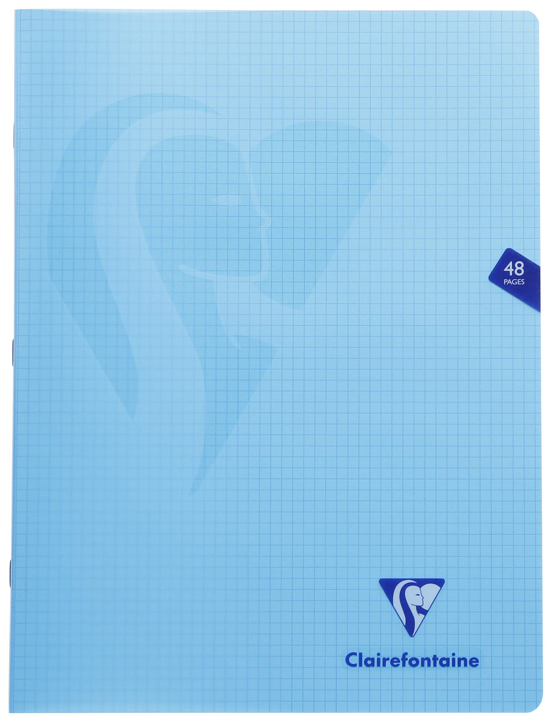 Clairefontaine 303312C Set of 10 Mimesys Stapled Notebooks - 24x32 cm - 48 Small Squares Pages - White Paper 90 g - Transparent Polypro Cover - Random Colours